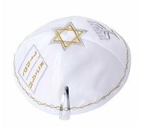 Raso 20cm Dieci Comandamenti Menorah Stella di David Kippah Ebraico Cap Yarmulke
