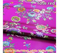 Raso Broccato Damasco Tessuto Panno Fiore Stampa per Cheongsam Cucito Materiale