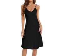 Raso Camicia da Notte Donna Seta Sottoveste Satin Sexy Baby Doll Spalline Regolabili Vestaglia Pigiama da Donna Spaghetti Straps