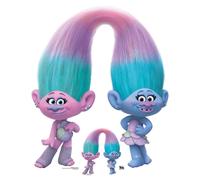 Raso E Ciniglia Ufficiale Troll World Tour Lifesize E Mini Cartone Ritaglio
