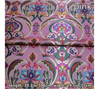 Raso Jacquard Tessuto Floreale Broccato Damasco Cucito Fatto a Mano Fai da Te 1M