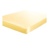 Raso seta Lenzuolo con Profonda tasca liscia lusso una piazza e mezza dorato