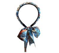 Raso tessuto per capelli band, anti-slip Cross Knotted Fabric Headband, Adjustable Bow, Retro, Fashionable, Suitable For Daily Walking and Sports Wear,Fashion Ponytail Holder Sweet Hair Accessories