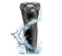 Rasoi da barba, Rasoi for uomo Rasoio rotante Rasoio Wet and Dry con rifinitore a scomparsa Impermeabile Ricaricabile tramite USB