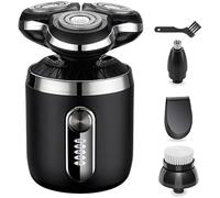Rasoi da barba, Rasoio elettrico for uomo Wet and Dry, impermeabile, senza fili, rasoio rotante 3D, tagliacapelli ricaricabile tramite USB.