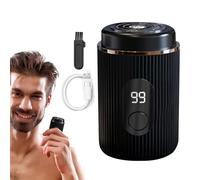 Rasoi elettrici portatili, Rasoio LED compatto, Rasoi elettrici Tagliabarba portatile ricaricabile a LED, Rasoi per il viso Cordless Lavabili da uomo da viaggio