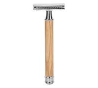 Rasoi Manuali Rasoi da Barba in Legno D'ulivo in Oro Rosa Rasoi da Barba Sotto Le Ascelle Edizione da Donna Lama a Doppia Faccia[Argento]