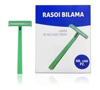 Rasoi monouso BILAMA per tricotomia non sterili (Confezione 100 pezzi) in acciaio inox