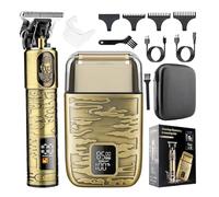 Rasoi per capelli senza fili, set di rasoi professionali da barbiere, rasoi elettrici e rifinitore ricaricabile per dettagli, kit per la cura dei capelli