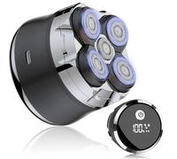 Rasoi per la testa da uomo, rasoi a testa bagnata e asciutta per uomini calvi, rasoio impermeabile per testa calva, rasoio ricaricabile con display a LED, rasoio da uomo elettrico senza fili