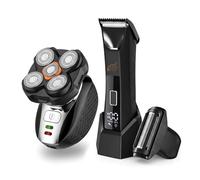 Rasoi per la testa e trimmer per il corpo da uomo (migliore confezione) rasoio a sfera kit per la toelettatura da uomo rasoi per uomini calvi rasoio elettrico e trimmer per peli del corpo kit tutto in