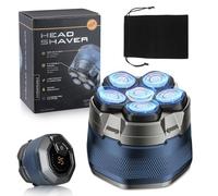 Rasoi per uomini calvi, Biupky Rasoi per testa calva da uomo, rasoio elettrico magnetico 6D, impermeabile IPX6, display a LED, rasoio elettrico da uomo con ricarica di tipo C, regalo per uomini