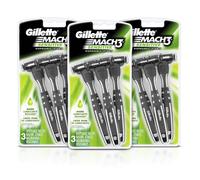 Rasoi usa e getta Gillette Mach3 Sensitive da uomo, confezione da 9