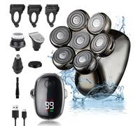 Rasoio 5 in 1 Testa Calva Uomo 7D Rasoio Elettrico Rasatura Barba Impermeabile