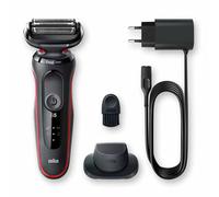 Braun Series 5 51-R1200S rasoio elettrico Trimmer Nero, Rosso