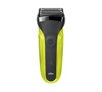 Braun Series 3 300 Rasoio Elettrico Barba, Nero/Verde Elettrico