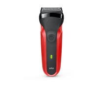 Braun Series 3 300s Rasoio Elettrico Ricaricabile, Rasoio Da Barba Per Uomo, Rosso