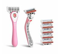 Rasoio da barba a 5 lame per donne con pelle sensibile, rasoio da barba premium