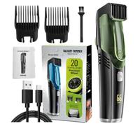 Rasoio Da Barba A Vuoto, Trimmer Da Barba Regolabile Per Gli Uomini | Rasoio Da Barba Impermeabile IPX6 Con 2 Pettini, Trimmer Da Barba Vuoto Per Gli Uomini, Rasoio Da Barba Ricaricabl