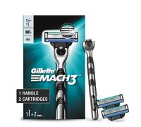 Rasoio da barba Gillette Mach 3 per uomo (manico + 2 cartucce)