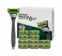 Rasoio da barba stile Dorco Pace6 1 manico + set 11 cartucce - SPEDIZIONE GRA...