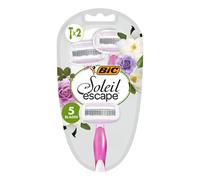 Rasoio da donna BIC Soleil Escape a 5 lame, rosa e magnolia, confezione da 1 - 2