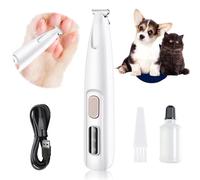 Rasoio di precisione per animali domestici, 2024, con luci a LED, ricaricabile, per zampe di animali domestici, a basso rumore, per cani di piccola taglia e gatti