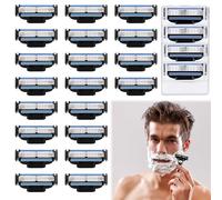 Rasoio Di Sicurezza 24 Pezzi Rasoio Barba Rasoio Lama Barba Rasoio Di Sicurezza Uomo Lamette Da Barba in Acciaio Inossidabile per Gillette Mach3 Regalo Uomo per Cura Della Barba