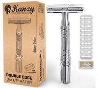 Rasoio di Sicurezza a Doppio Filo per Barba con 10 lame Rasoio Manuale Classico