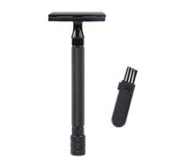 Rasoio di sicurezza a taglio lungo manico rasoio di sicurezza supporto per rasoio manuale nero