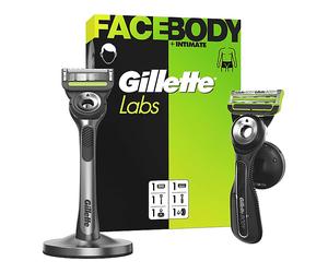 RASOIO DI SICUREZZA GILLETTE Labs set rasoi viso e corpo, Lavabile, Adattatore di alimentazione / batteria / accumulatore , Wet & Dry, Argento, Nero