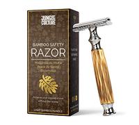 Rasoio di Sicurezza in Bamboo Jungle Culture Unisex | Rasoio Premium Eco-Friendly e Borsa da Viaggio | Adatto a Tutte le Lamette a Doppio Taglio | Rasoio in Plastica Senza Sprechi e Provi di Plastica.