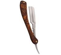 Rasoio di Sicurezza Vintage Marrone in Acciaio Inox Pieghevole | Uso Manuale per Casa e Professione, Design Sicuro, Rasatura Pulita e Liscia, Stile Classico Elegante