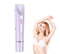 Rasoio elettrico 2 in 1 da donna, a doppia testa, impermeabile, bagnato e asciutto, rasoio per peli del corpo e rimozione dei peli del viso, per ascelle, gambe, braccia, corpo viso (viola)