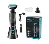 RASOIO ELETTRICO 2IN1 TAGLIACAPELLI CORPO BARBA LAVABILE RICARICABILE VGR V-601