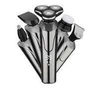 Rasoio elettrico 5 in 1 con display LCD del livello della batteria, impermeabile IPX6 (lavabile completamente), utilizzabile durante la ricarica, progettato per gli uomini e ideale per i viaggi