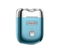 Rasoio elettrico a doppia testa in miniatura da uomo portatile per viaggi e toelettatura quotidiana Regolatore per barba ricaricabile USB Rasatura rapida elettrico potente