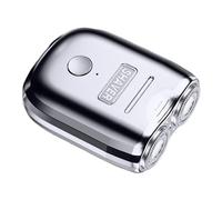 Rasoio elettrico a doppia testa, rasoio elettrico magnetico USB, strumento di toelettatura a secco bagnato a cordone ricaricabile, toeletta da baratto di barba, rasoio di viaggio portatile per uomini