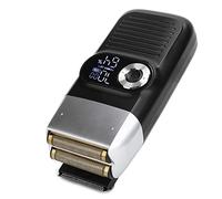 Rasoio elettrico a lamina Testa calva Barba Trimmer, Lame in Acciaio Inox, Senza Fili,USB Ricaricabile Rasoio calvo Testa di lavaggio Tagliacapelli elettrico calvo LCD Baffi Rasoio per uomo