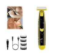 Rasoio Elettrico Bagnato E Secco, Rasoio Elettrico Per Uomini, Trimmer E Rasoio Da Barba Elettrico Ibrido A 360 ° Faccia Con 4 Testine Di Taglio Intercambiabili (1PCS)