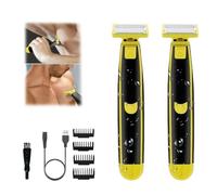Rasoio Elettrico Bagnato E Secco, Rasoio Elettrico Per Uomini, Trimmer E Rasoio Da Barba Elettrico Ibrido A 360 ° Faccia Con 4 Testine Di Taglio Intercambiabili (2PCS)