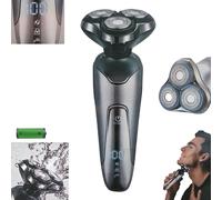 RASOIO ELETTRICO BARBA REGOLA BARBA PER TESTA CALVA LAME ROTANTI DISPLAY LE-104