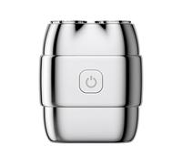 Rasoio elettrico, batteria di lunga durata, 5,7x6,7 cm, rasoio a doppia testa ricaricabile USB, compatto impermeabile, uso umido e asciutto, per casa, viaggi e ufficio