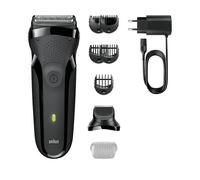 RASOIO ELETTRICO BRAUN 300BT, Lavabile, 3 lame, Due lamine SensoFoil con trimmer centrale
