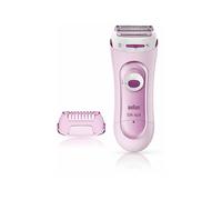 RASOIO ELETTRICO BRAUN LS5100 , Adatto a pelli sensibili, Batteria, Testina epilatrice aggiuntiva per aree sensibili, Rosa, Bianco