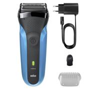 Rasoio elettrico BRAUN Serie 3 - Blu e nero - Durata della batteria 30 minuti - Carica rapida 5 minuti - Nouvo