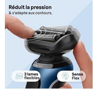 Braun Series 6 61-B1200s Rasoio Trimmer Nero, Blu