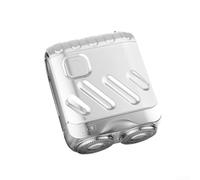 Rasoio elettrico compatto ricaricabile USB per bagagli, con uso a secco e bagnato, durata 60 minuti, a forma di bagaglio per viaggi di lavoro (bianco)