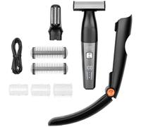 Rasoio elettrico corpo e schiena ricaricabile ER-80 con trimmer e pettini, IPX6