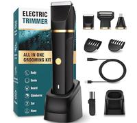 Rasoio Elettrico Corpo Uomo,3 In 1 Rasoio Corpo Uomo,Depilatore Corpo Uomo Impermeabile IPX7,Rasoio Parti Intime Uomo Umido e Asciutto,Rasoio Intimo Uomo per Viso,Braccia,Torace,Gambe,Ascelle